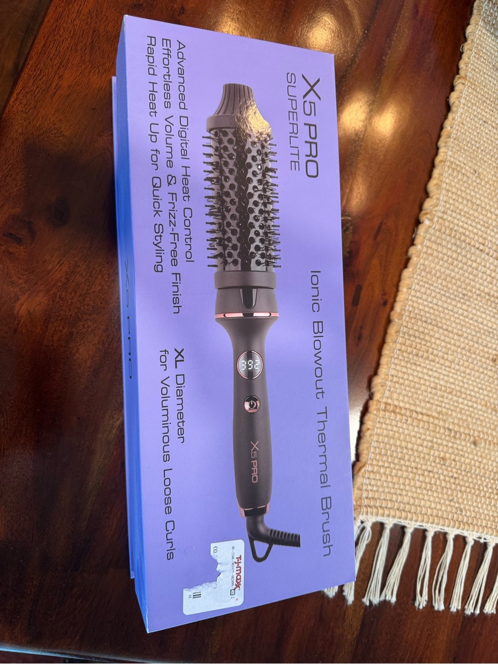 X5 PRO Superlite Ionic Blowout Thermal Brush - Purple Box